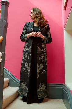 Ladies Full Length Black Cashmere Evening Coat Maxi Coat | Etsy Bridal Coat, Evening Coat, Wedding Coat, Opera Coat, Floral Coat, Full Length Coat, Silk Coat, Revere Collar, Cruise Outfits