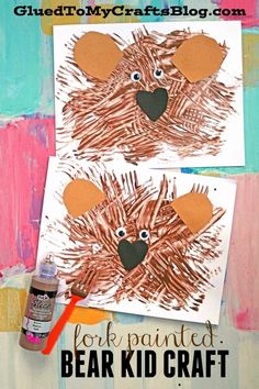 the craft project for kids to make their own bear crafts