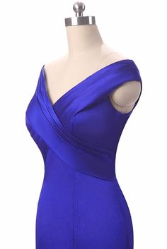 Royal Blue V-Neck Floor Length Mermaid Long Evening Dress Royal Blue Mermaid Hem Dress, Fitted Blue V-neck Mermaid Dress, Blue Fitted V-neck Mermaid Dress, Blue V-neck Mermaid Dress, Long Evening Dress, Blue V, Evening Dresses Long, Evening Dress, Floor Length