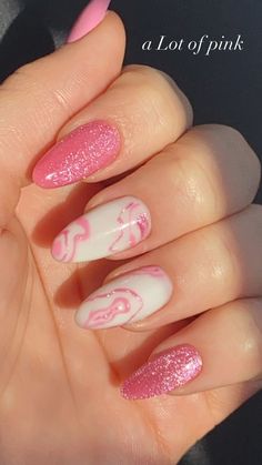 Unique Pink Nails, Pink Pony Club Nails, Minimal Nail Art Simple, Nails Only, Pink Acrylic Nails, Nail Art Ideas, Dream Nails, Fancy Nails, Cute Acrylic Nails