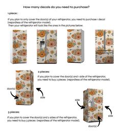 the instructions for how to use refrigerator magnets and magnets on fridges are shown