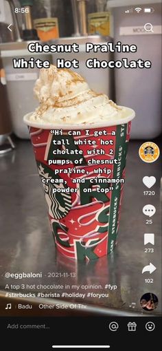 a cup of ice cream sitting on top of a counter