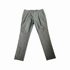 NWT HUGO BOSS US-36R IT-52 pants men's trousers 100% cotton gray casual sleek Gray Tapered Leg Cotton Work Pants, Gray Cotton Work Pants, Gray Cotton Tapered Leg Chinos, Gray Cotton Dress Pants For Work, Gray Flat Front Pants With Pockets, Gray Cotton Workwear Pants, Gray Cotton Bottoms With Welt Pockets, Gray Tapered Leg Work Pants With Welt Pockets, Designer Closet