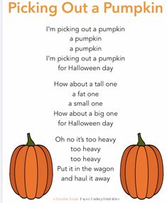 a poem about picking out a pumpkin