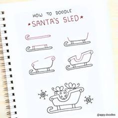 how to doodle santa's sled