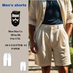 men's shorts size guide