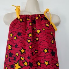 Handmade Ankara Star Print Girls Pillowcase Dress . Sz 3-4 Years 22-24inches Lenght. Sz 5-6 Yrs 24-26 Inches Sz 7-8yrs 26-28 Inches. Bias Tape Was Used For Straps , Great For Summer. Wash And Wear. Thanks For Checking In. Pillowcase Dress, Bias Tape, Star Print, Kids' Dresses, Red Gold, Ankara, Pillowcase, Pillow Cases, Casual Dresses