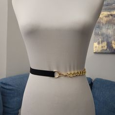 Gold Chain/Black Elastic Belt Brand New See Pictures For Measurements *** Fast Shipper, Ships Same Day Or Next Business Day Vintage Gucci Belt, Cognac Belt, D Ring Belt, Tan Belt, Braided Leather Belt, Wide Leather Belt, Chain Belts, Gold Belts, Silver Belts