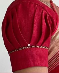 Neck And Sleeves Designs For Blouse, Wedding Saree Blouse Designs Simple, Designer Hands For Blouses, Designer Blouse Sleeves Pattern, Blouse Designs Hand Design, Blouse Designs For Sarees Latest, Blouse Necklines Indian, Working Blouse Designs, Blouse Neck And Hand Designs