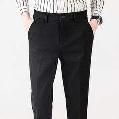 Style: Smart Casual Pant Closure Type: Zipper Fly Item Type: Suit Pants Gender: MEN Front Style: Flat Applicable Season: Winter Applicable Scene: Business Pants Business Casual, Casual Pant, Classic Trousers, Business Pants, Suit Pant, Mens Fashion Fall, Suit Pants, Season Winter, Smart Casual