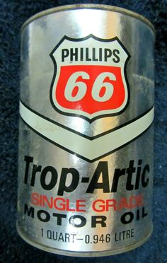 an old phillips 66 motor oil can