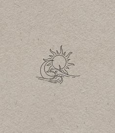 a drawing of a sun and waves on a piece of paper with the words fiz lousseman