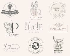 the logos and emblems for various businesses