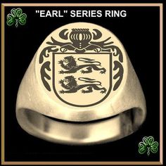 an image of a ring with the coat of arms on it