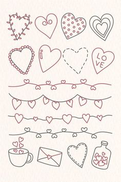 heart font design Valentines Day Doodle, Valentines Day Doodles, Valentine Drawing, Valentine Doodle, Valentines Day Drawing, Doodle Vector, Heart Doodle, Love Doodles