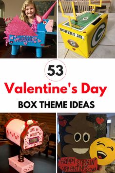 valentine's day box theme ideas for kids with the title overlay that reads 53 valentine's day box theme ideas