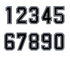 Iron-On Heatpress Bold Font Number Football Baseball Jersey Sports Kids T-Shirt  | eBay Tattoo Numero, Number Tattoo Fonts, Font Numbers, Football Fonts, Jersey Font, Baseball Numbers, Football Numbers, Sports Numbers, Number Fonts