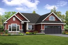 this is a computer rendering of these craftsman home plans