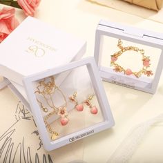 Buying as a gift set saves you over 20%! This set includes: Peach Necklace Peach Bracelet Peach Earrings Elegant Mother's Day Jewelry Sets Gift For Her, Elegant Jewelry Sets With Matching Earrings For Gifts, Elegant Jewelry Sets With Matching Earrings As Gift, Rose Gold Jewelry For Anniversary With Gift Box, Gold Jewelry Sets With Matching Earrings As Gift, Rose Gold Jewelry Set For Valentine's Day Gift, Silver Gold-plated Jewelry Sets For Gifts, Elegant Rose Gold Jewelry As Gift, Silver Gold Plated Jewelry Sets As Gift