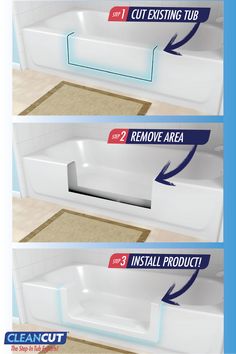 the instructions for how to install a bathtub