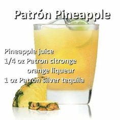 a pineapple drink with the ingredients in it