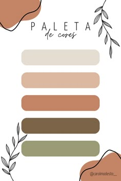 the color scheme for palettes with leaves and branches