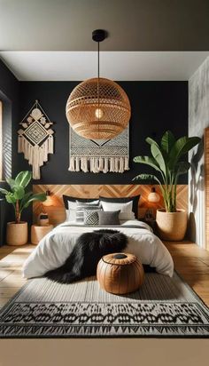 #house decor #kitchen ideas #house ideas #homes #houses #home ideas #dream house decor #apartment decorating #design your dream house #small living room ideas #bored panda coin #bored panda #home bedroom #emily engstler #steet style room #kids rooms inspo Layering Rugs, Boho Bed, Lush Plants, House Vibes, Bohemian Bedroom Decor, Style Bedroom, Bohemian Bedroom, Canopy Bed