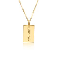 a gold plated necklace with the word,'i love you'written on it