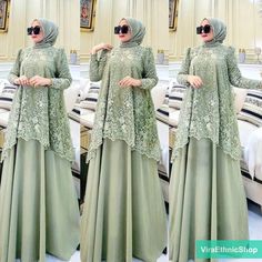 Material: Ceruty Mix Brukat Dress only product (without veil) All sizes fit M - XXL Bust: +- 110 cm Length: +- 140 cm Size tolerance 1-2cm Please leave your PHONE NUMBER in the "note to seller" at checkout for SHIPPING PURPOSE Hijab Formal Dress, Tile Dress Hijab, Brukat Dress, Gamis Brukat Muslim, Gamis Arab, Outer Dress, Black Embroidered Floor-length Abaya, Islamic Dress, Muslim Dress