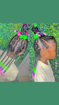 Kids Quick Braided Hairstyles, Kids Braided Hairstyles With Beads, Black Toddler Hairstyles, Kids Style Hair, Cabello Afro Natural, Black Toddler