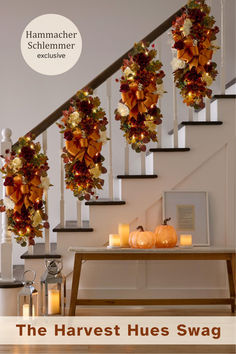 the harvest hues swag is an easy way to decorate your home for fall