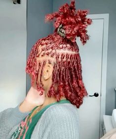 Coil Locs, Red Locs, Hair Dye Videos, Natural Locs, Dreads Hairstyles, Loc Inspiration