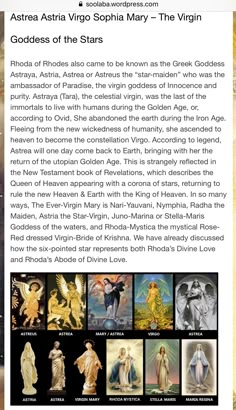 an article about the goddesss and their origins in ancient greek mythology, with pictures of them