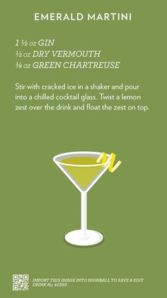 a green poster with an orange drink in the middle and instructions on how to make it