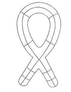 the outline of an awareness ribbon