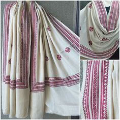 The handmade woolen shawl is made by the best of the best designers in the remote areas of KPK Pakistan. It will keep you warm and cozy with appealing look Measurements: 99cm X 206cm (39 inches x 81 inches) Traditional White Scarves For Winter, Traditional White Winter Scarves, Folk Shawl With Embroidered Border, Winter Shawl Dupatta With Embroidered Border, Traditional Embroidered Cream Scarf, Traditional Embroidered Winter Scarves, Traditional Cream Embroidered Scarf, Traditional White Handloom Shawl, Traditional Winter Scarves With Patterns