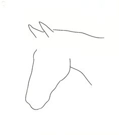 the outline of a horse's head on a white background