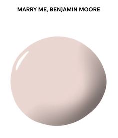 the color mary me, benamin moore is shown in light pink on a white background