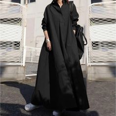 Season:Summer,Spring,Autumn,Winter,Fall; Fabric:Polyester; Sleeve Length:Long Sleeve; Look After Me:Machine wash; Gender:Women's; Style:Basic,Casual,Casual Daily; Elasticity:Micro-elastic; Occasion:Vacation,Daily,Outdoor,Fall Dress,Winter Dress; Fit Type:Loose Fit; Dresses Type:Casual Dress,White Dress,Swing Dress; Pattern:Pure Color; Design:Pocket; Neckline:Shirt Collar; Front page:FF; Listing Date:04/09/2021; 2024 Trends:2023,2022; Bust:null; Length:null; Special selected products:COD,PlusSize; Fit US Size:null; Fit UK Size:null; Fit EU Size:null; Dress Length Type:Maxi long Dress Oversized Long Sleeve Shirt Dress In Solid Color, Oversized Solid Color Long Sleeve Shirt Dress, Oversized Long Sleeve Solid Color Shirt Dress, Solid Color Cotton Shirt Dress For Fall, Casual Loose Fit Maxi Dress For Fall, Fall Cotton Shirt Dress Solid Color, Casual Oversized Maxi Dress For Fall, Fall Solid Color Cotton Shirt Dress, Solid Color Fall Maxi Dress For Daywear