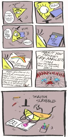 the comic strip shows how to use different types of paper and pencils for writing