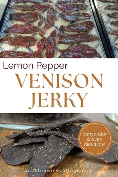 the lemon pepper venison jerry recipe is ready to be eaten on the grill