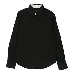 Vintage black Just Cavalli Shirt - mens large Classic Black Button-up Shirt, Black Button-up Shirt For Streetwear, Black Cotton Button-up Shirt, Black Long Sleeve Cotton Shirt, Black Cotton Long Sleeve Shirt, Black Cotton Shirt For Work, Black Cotton Workwear Shirt, Classic Black Cotton Tops, Classic Black Cotton Top