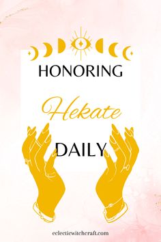 two hands with the words honoring alkeate daily