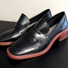 Nwot - Black Vince Camuto Women’s Loafers In A Size Usa 8. No Shoe Box But Brand New. Has A Mild Crease From Trying On, But All In All These Are In New, Excellent Condition. See Photos. Black Plain Toe Loafers For Work, Black Dress Shoes For Workwear In Fall, Black Loafers With Removable Insole, Medium Width, Black Loafers With Leather Sole For Work, Black Leather Sole Loafers For Workwear, Black Dress Shoes With Leather Footbed For Work, Black Almond Toe Loafers For Business Casual, Classic Black Loafers Medium Width, Black Leather Shoes With Leather Footbed For Work