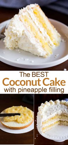 the best coconut cake with pineapple filling