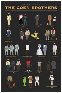 an illustrated poster showing the different types of men's clothing and how they are made