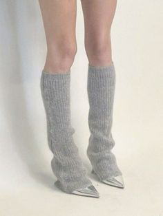 Pointed Heel Outfit, Heels With Stockings On, Leg Warmer Heels, Leg Warmers Over Heels, Leg Warmers Heels, Heels And Leg Warmers, Heels With Leg Warmers, Leg Warmers With Heels, Leg Warmers And Heels