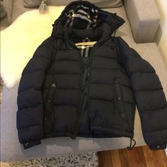 Burberry Brit Coat. Worn Once. Designer Navy Long Sleeve Outerwear, Burberry Jacket Women, Burberry Puffer Jacket, Burberry Puffer, Burberry Brit, Burberry Jacket, Down Coat, Christmas Wishlist, Burberry