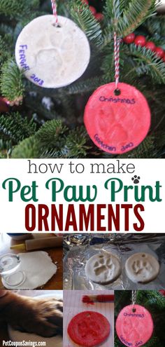 how to make pet paw print ornaments for christmas tree