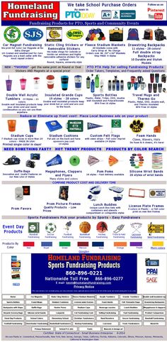 an advertisement for sports fundraiser products